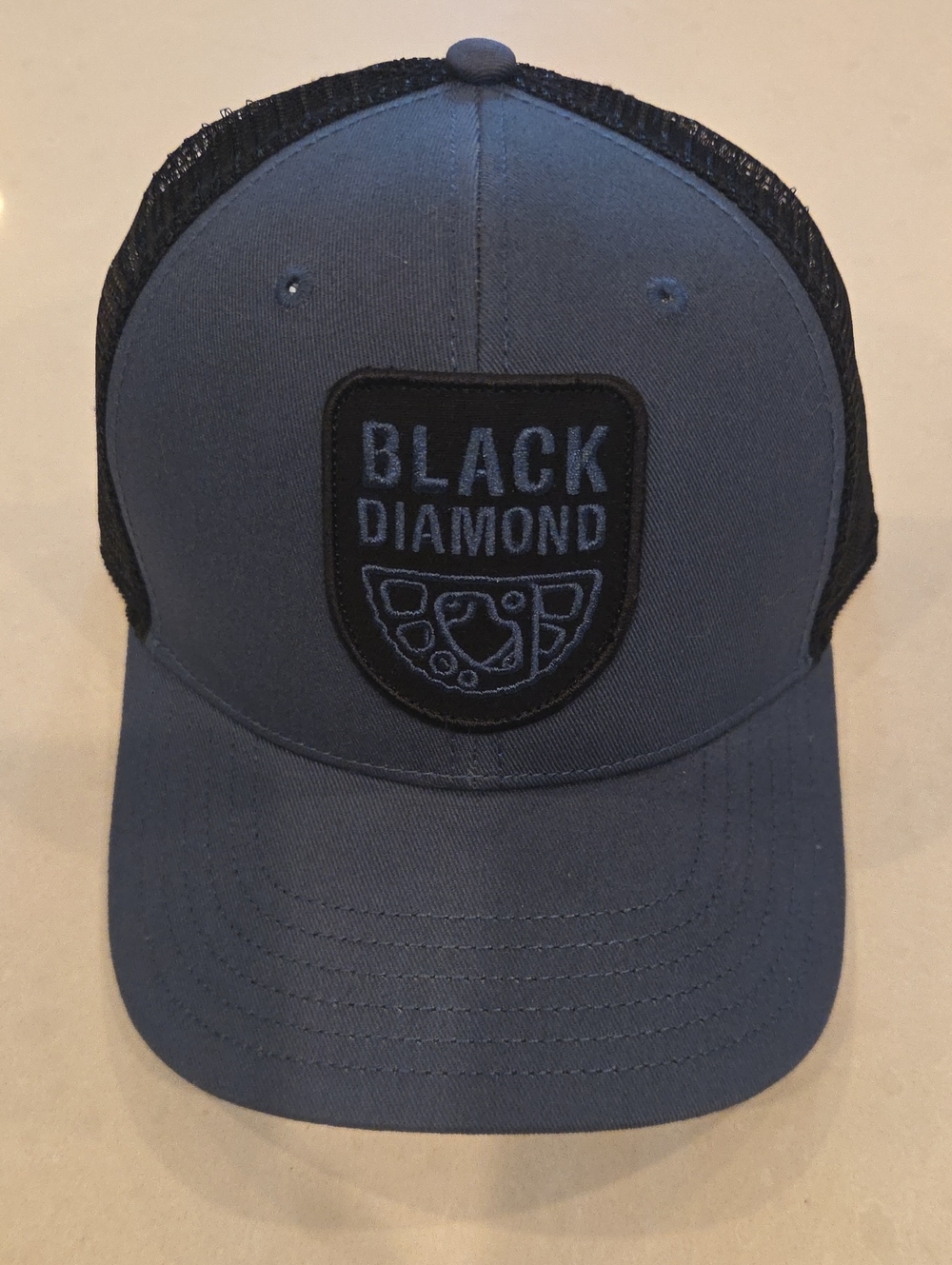 Black Diamond Navy Blue Trucker Hat with Black Patch
